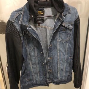 Gold Point Zero Premium Leather Jean Jacket